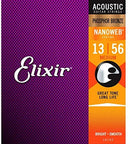 Elixir Nanoweb Phosphor Bronze 13-56 Medium Gauge Acoustic Guitar Strings