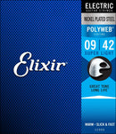 Elixir Polyweb Nickel Plated 9-42 Super Light Gauge Electric Guitar Strings