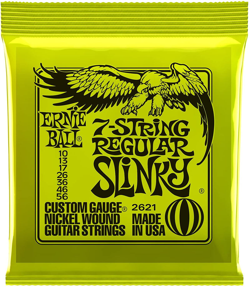 Ernie Ball P02621 Regular Slinky 10-56 Nickel Wound Guitar Strings - 7-String