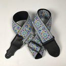 Franklin F1-LB Light Blue 2" Retro Folk Weave Guitar Strap