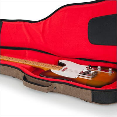 Gator GT-ELECTRIC-TAN Transit Series Electric Guitar Gig Bag with Tan Exterior