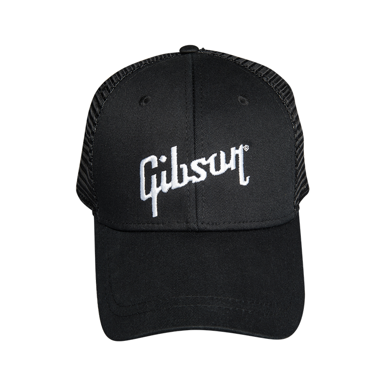 Gibson GA-BKMC Logo Black Snapback Trucker Hat