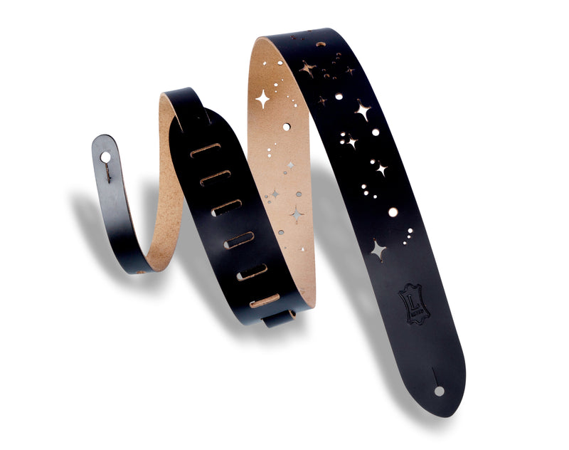 Levy M12GSC-BLK 2" Galaxy Punch Out Guitar Strap