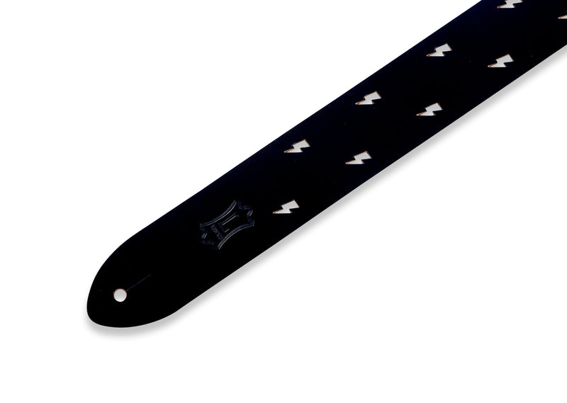 Levy's M12LBC-BLK Chrome Tan Black Guitar Strap