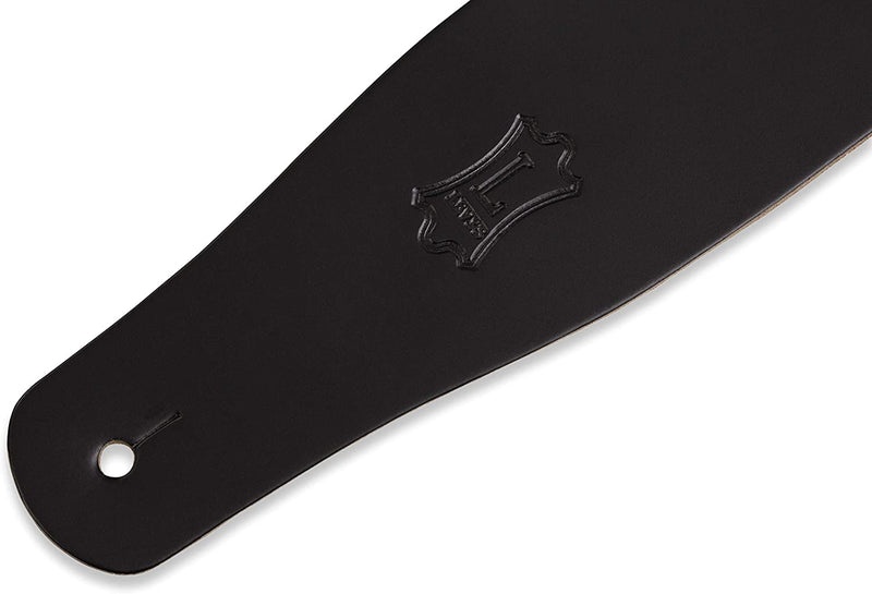 Levy's M26-BLK 2 1/2" Black Leather Adjustable Guitar Strap