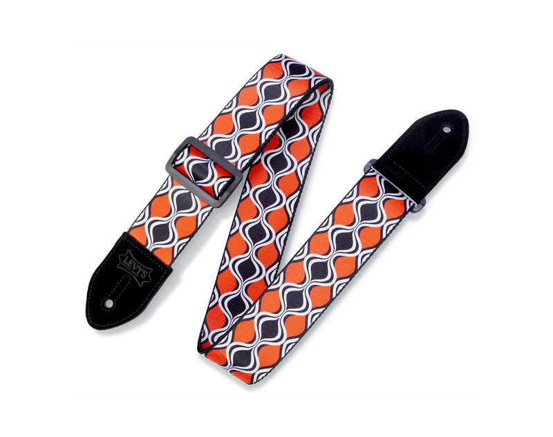 Levy's MP2-004 2" Polyester Print Guitar Strap with Suede Leather Ends