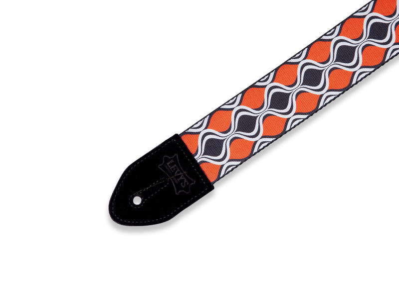 Levy's MP2-004 2" Polyester Print Guitar Strap with Suede Leather Ends