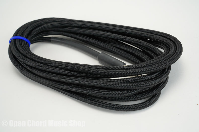 Open Chord CLOTH-18.BLK-I 18ft Cloth Covered Instrument Cable - Black