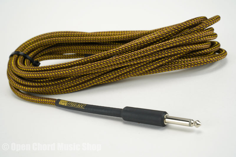 Open Chord CLOTH-25.TWD 25ft Cloth Covered Instrument Cable - Tweed