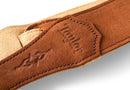 Taylor 4103-25 Gemstone 2.5" Sanded Leather Guitar Strap Medium Brown