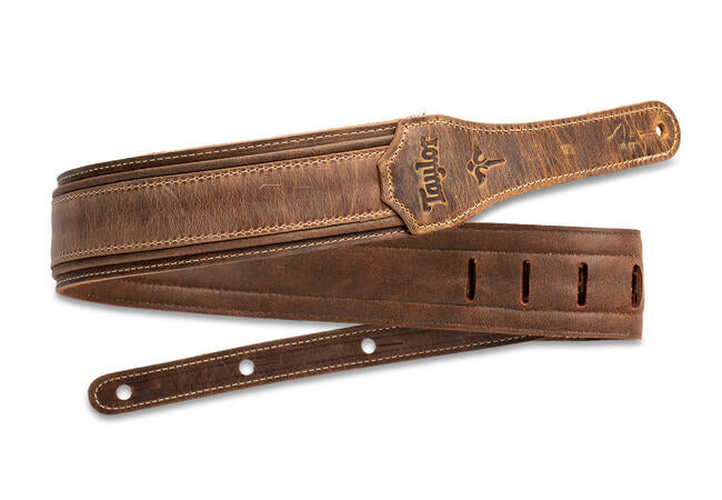 Taylor 4109-25 Wings Distressed Leather Guitar Strap 2.5"