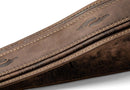 Taylor 4114-25 Element Distressed Leather Guitar Strap - Dark Brown 2.5"