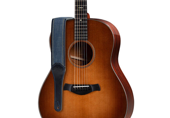 Taylor 4300-25 Blue Denim 2.5" Guitar Strap - Navy Edge