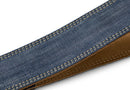 Taylor 4301-20 Blue Denim 2" Guitar Strap - Gold Logo