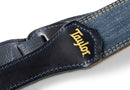 Taylor 4301-20 Blue Denim 2" Guitar Strap - Gold Logo