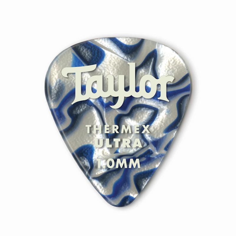 Taylor 80726 Premium Darktone 351 Thermex Ultra Guitar Picks 1.00mm Blue Swirl - 6 Pack