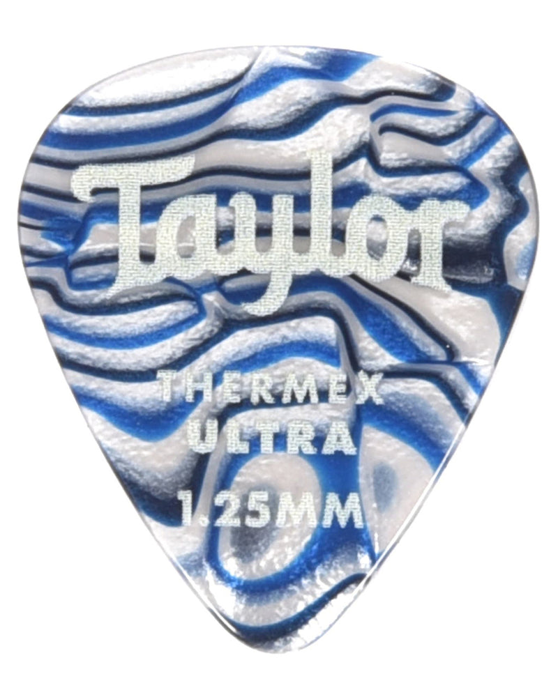 Taylor 80727 Premium Darktone 351 Thermex Ultra Guitar Picks 1.25mm Blue Swirl - 6 Pack