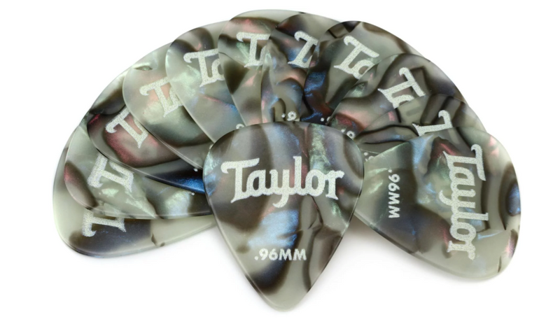 Taylor 80736 Celluloid 351 Guitar Picks .96mm Abalone - 12 Pack