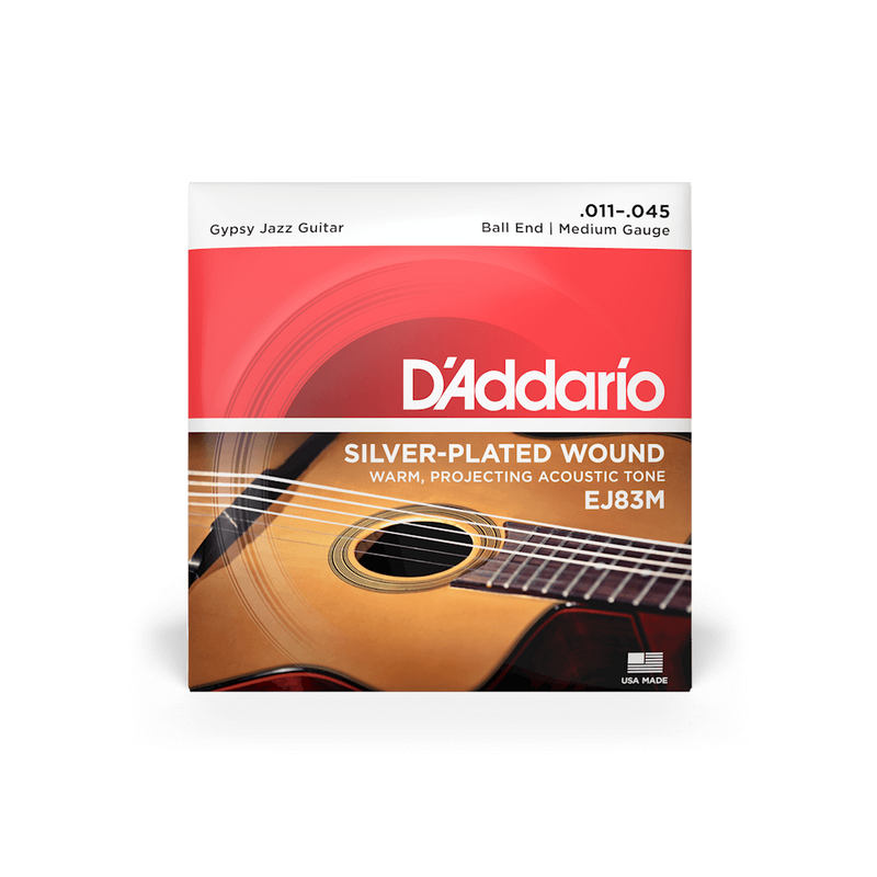 D'Addario EJ83M Gypsy Jazz Silver Wound Medium Acoustic Guitar Strings
