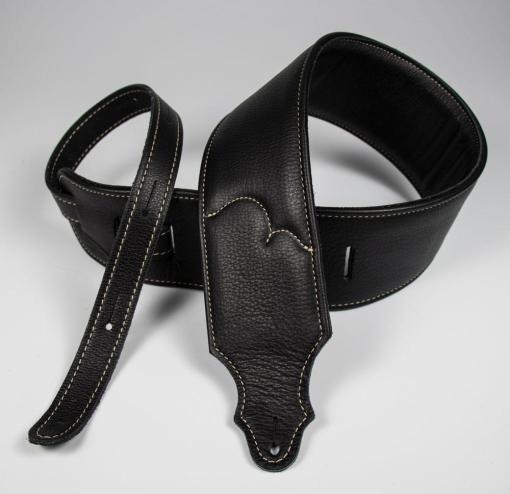 Franklin 10C-BK-N 3' Padded Black Leather/Natural Stitch